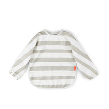 Load image into Gallery viewer, Sleeved pocket bib Stripes - NorishorBaby BibsSleeved pocket bib Stripes