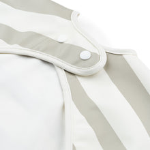 Load image into Gallery viewer, Sleeved pocket bib Stripes - NorishorBaby BibsSleeved pocket bib Stripes