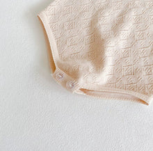 Load image into Gallery viewer, Pointelle Knit Baby  Romper