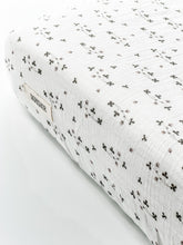 Load image into Gallery viewer, Muslin Cotton Fitted Cotbed Sheet - Botanical
