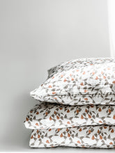 Load image into Gallery viewer, Muslin Cotbed Duvet Set - Forest Pears