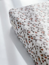 Load image into Gallery viewer, Muslin Cotton Fitted Cotbed Sheet - Forest Pear