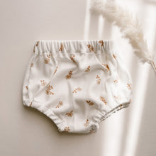 Load image into Gallery viewer, Toddler White Floral Bloomers