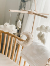 Load image into Gallery viewer, rattan crib Moon and clouds baby mobile