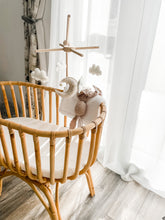 Load image into Gallery viewer, rattan crib Moon and clouds baby mobile