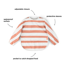 Load image into Gallery viewer, Sleeved Pocket Bib Stripes - NorishorBaby BibsSleeved Pocket Bib Stripes