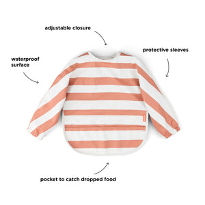 Sleeved Pocket Bib Stripes - NorishorBaby BibsSleeved Pocket Bib Stripes