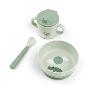 Foodie First Meal Set Happy Clouds - Green - NorishorFoodie First Meal Set Happy Clouds - Green