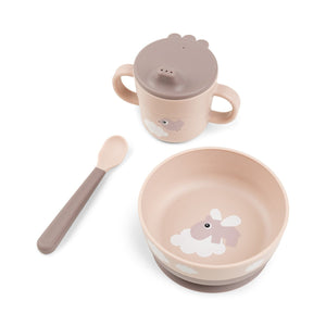 Foodie First Meal Set Happy Clouds - Powder - NorishorFoodie First Meal Set Happy Clouds - Powder