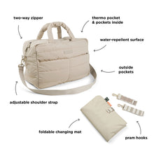 Load image into Gallery viewer, Quilted Changing Bag - Sand - NorishorQuilted Changing Bag - Sand