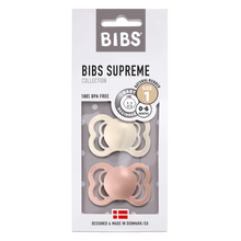 Load image into Gallery viewer, Bibs Supreme Twin Pack Size 2 – Ivory/Blush - NorishorBaby BibsBibs Supreme Twin Pack Size 2 – Ivory/Blush