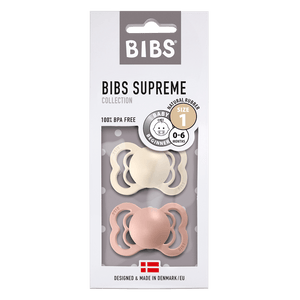 Bibs Supreme Twin Pack Size 2 – Ivory/Blush - NorishorBaby BibsBibs Supreme Twin Pack Size 2 – Ivory/Blush