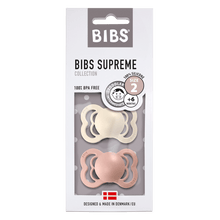 Load image into Gallery viewer, Bibs Supreme Twin Pack Size 2 – Ivory/Blush - NorishorBaby BibsBibs Supreme Twin Pack Size 2 – Ivory/Blush
