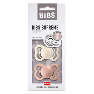Bibs Supreme Twin Pack Size 2 – Ivory/Blush - NorishorBaby BibsBibs Supreme Twin Pack Size 2 – Ivory/Blush