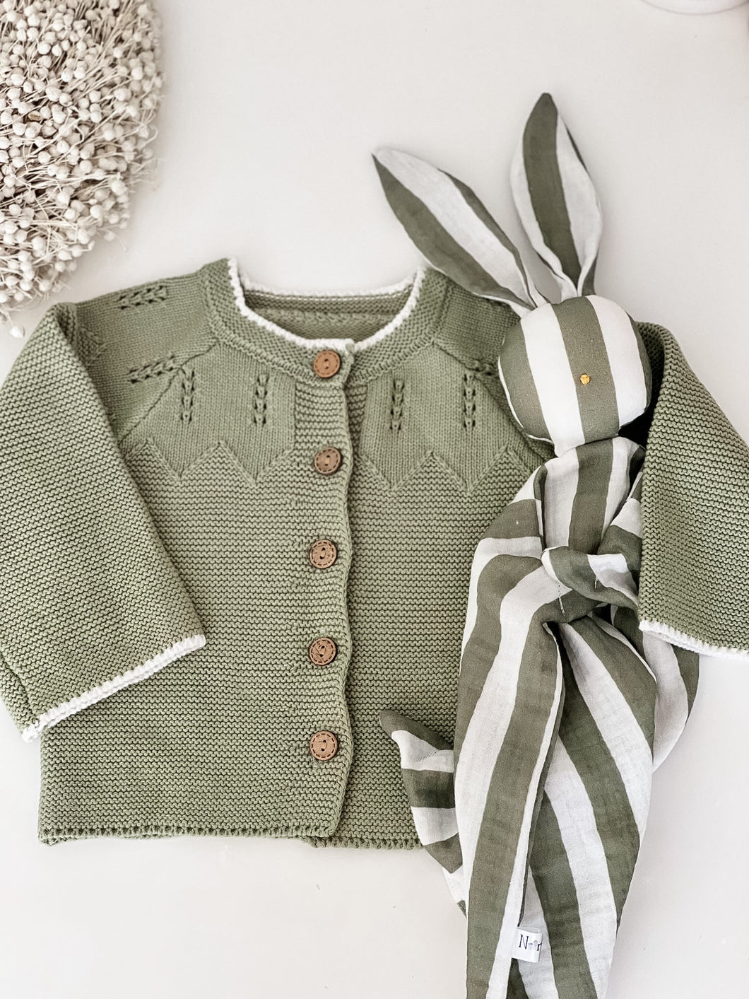 Baby Knit Cardigan - Sage Green