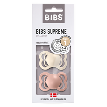 Load image into Gallery viewer, Bibs Supreme Twin Pack Size 2 – Ivory/Blush - Norishor