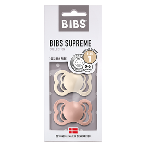 Bibs Supreme Twin Pack Size 2 – Ivory/Blush - Norishor