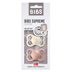 Bibs Supreme Twin Pack Size 2 – Ivory/Blush - Norishor
